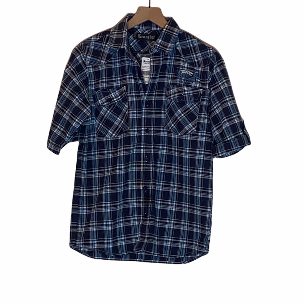 Krusader Plaid Victory Woven Shirt in Large 14/16